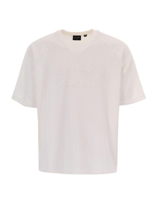 Daily Paper White T-Shirt Raglan Stacked Dias for men