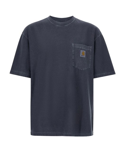 Carhartt Blue T-Shirt Loose Pocket Dark for men