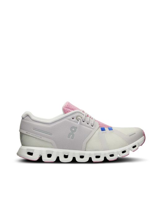On Shoes White Sneaker Cloud 5 Push Ivory/Blossom