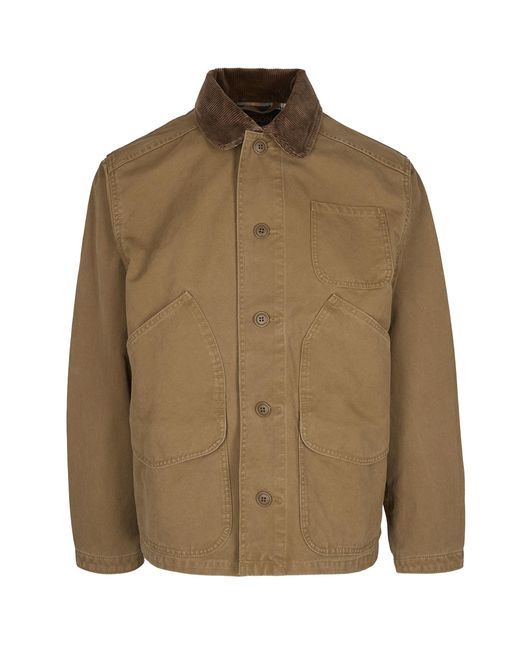 Filson Brown Giubbino Canvas Outfitter Kangaroo for men