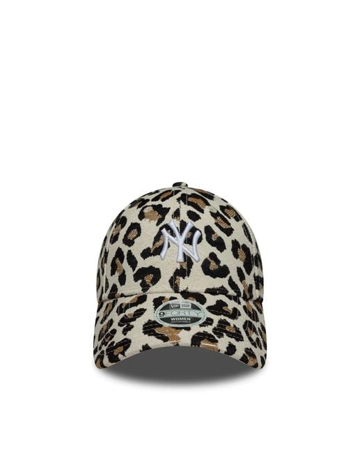 KTZ Black Baseball Cap 9Forty Leopard for men