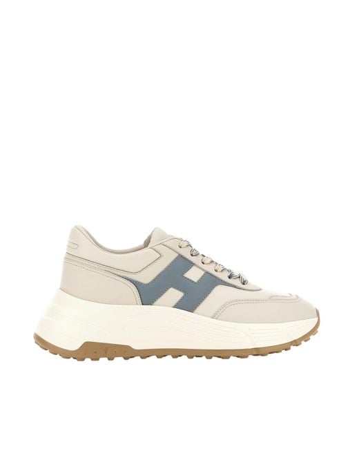 Hogan White Sneaker Hi-Fi Azzurro/Avorio