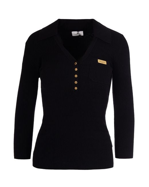 Elisabetta Franchi Black Chic Sweater For