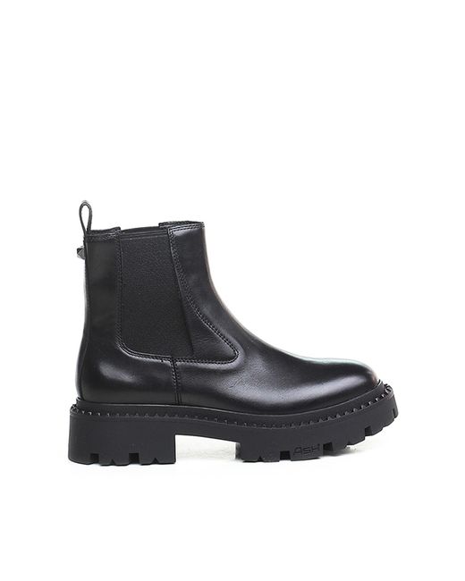 Ash Black Genesis Stud Leather Boot