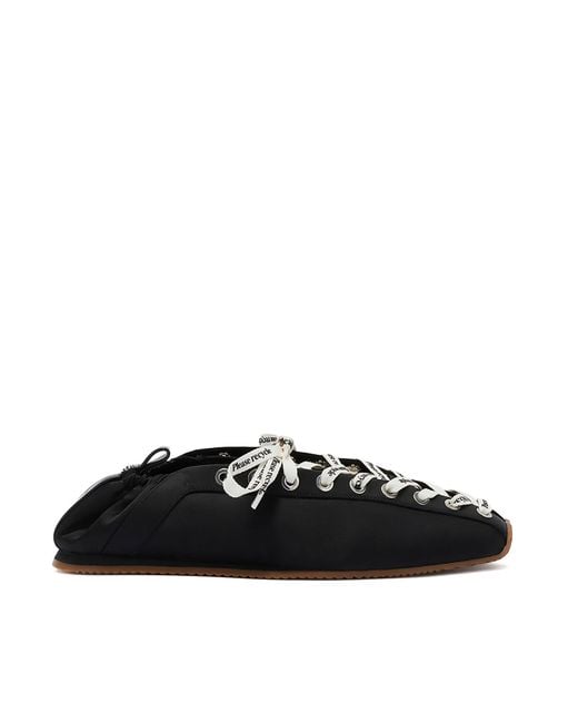 Ganni Black Eco-Friendly Mini Flat Shoes For