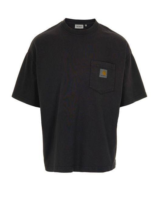 Carhartt Black T-Shirt Hudson Pocket for men