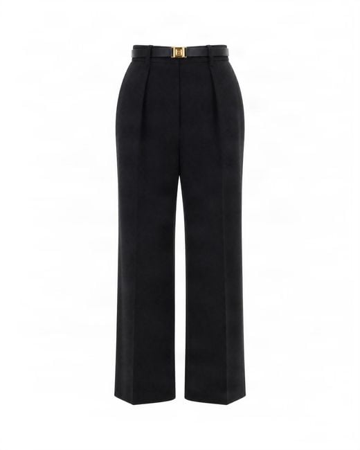 Elisabetta Franchi Black Pantalone Sartoriale Nero