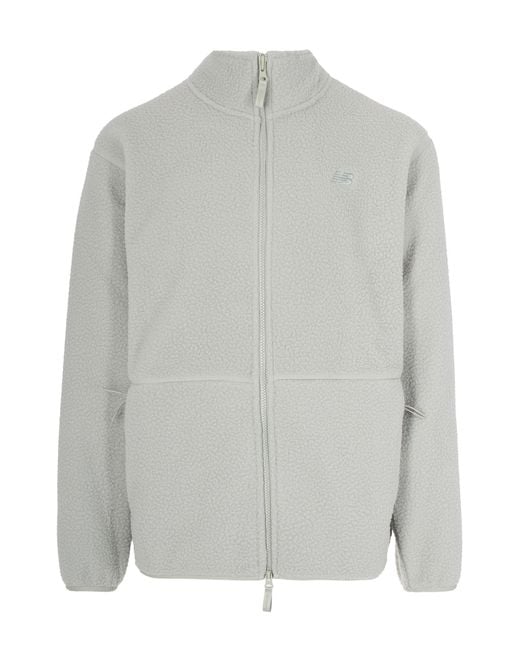 New Balance Gray Giubbino High Pile Verde for men