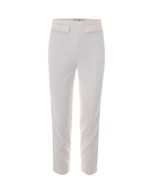 Elisabetta Franchi Gray Trousers Crepe Satin