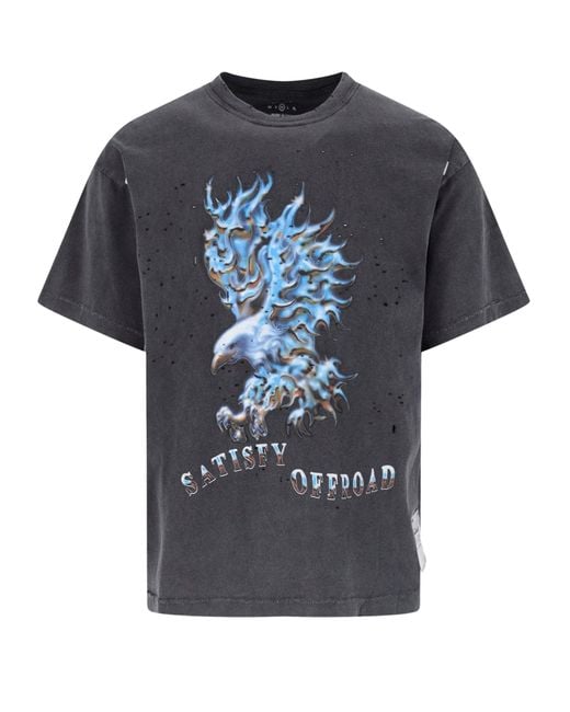 Satisfy Blue T-Shirt Mothtech Off Road Aged for men