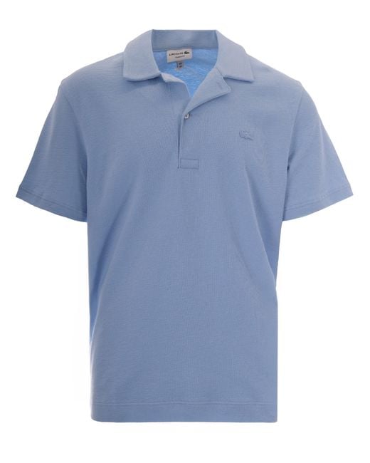 Lacoste Blue Polo Textured for men