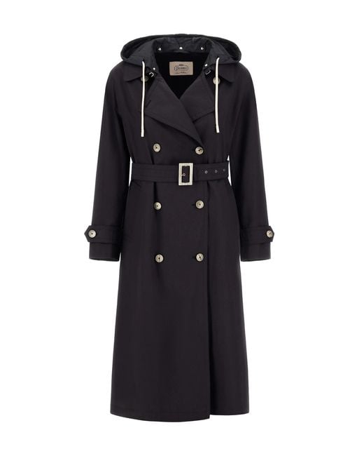 Herno Black Trench Coat