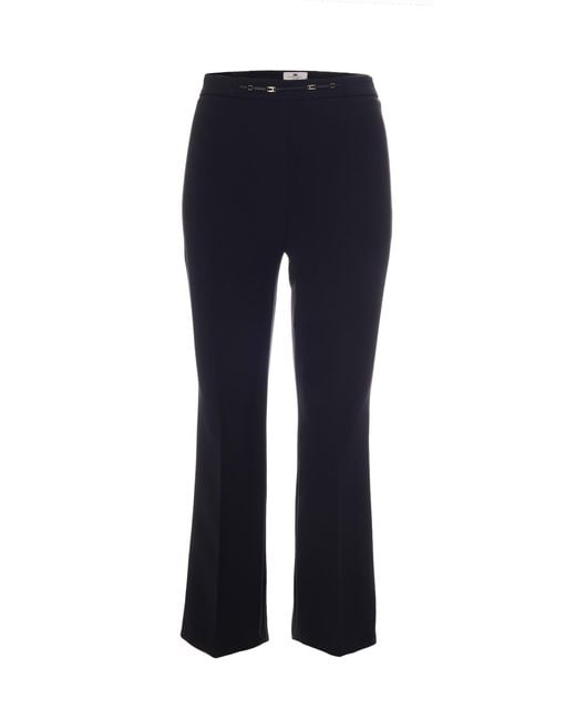 Elisabetta Franchi Blue Pantalone Trumpet Nero