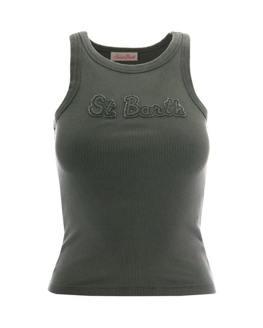 Mc2 Saint Barth Green Top Ada Patch Militare