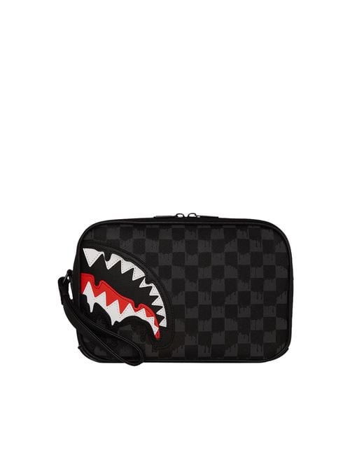Pochette Dripping Sharks di Sprayground in Black da Uomo