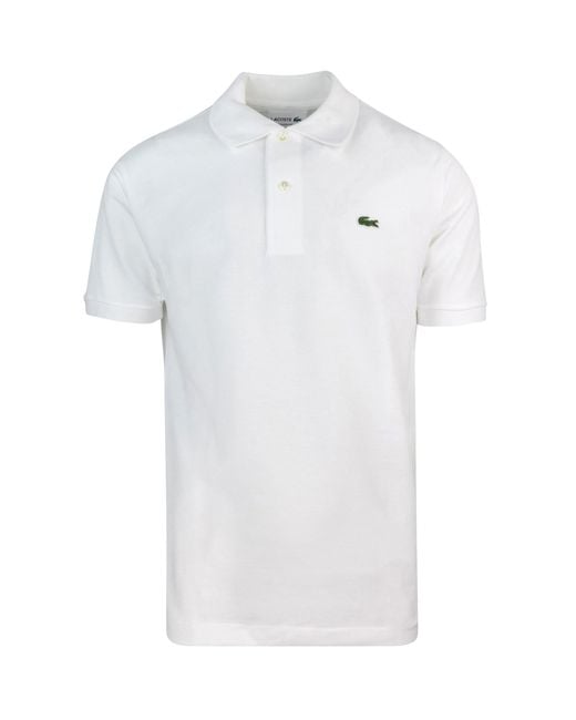 Lacoste White Polo Shirt Piqué for men