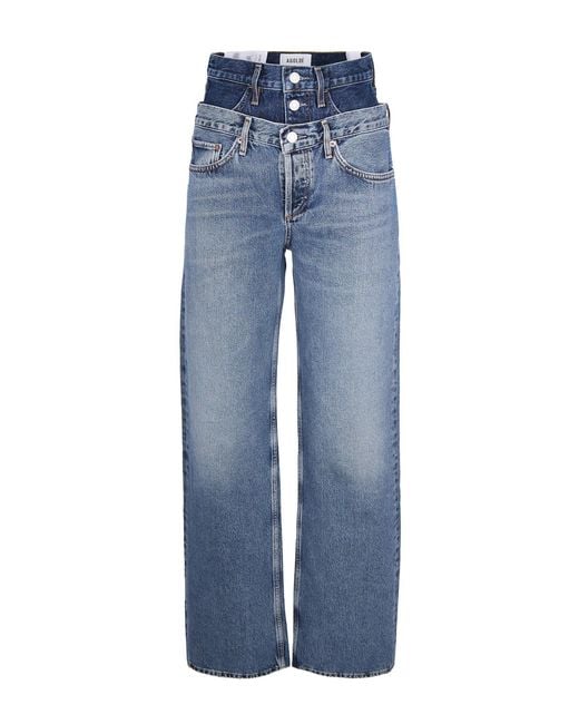 Agolde Blue Elson Pendulum Portrait Jeans