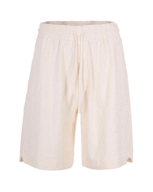 Drole de Monsieur White Bermuda Monogramme Off for men