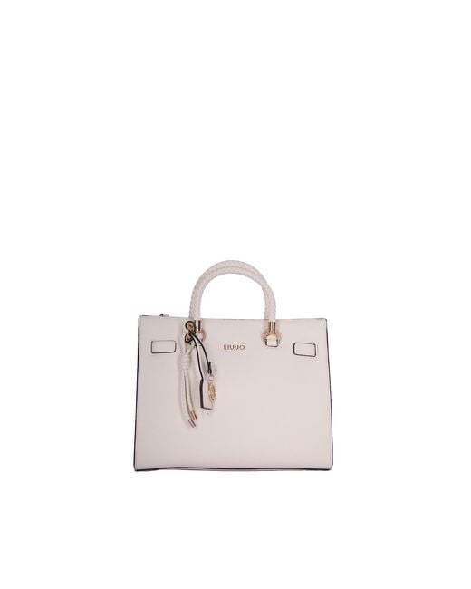 Liu Jo White Borsa Manh Small Cream
