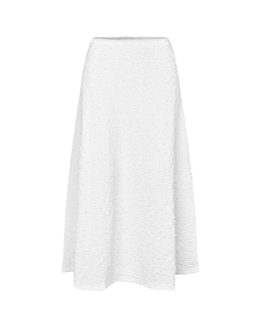 Samsøe & Samsøe White Midi Skirt Sadaisy