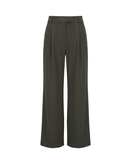 Patrizia Pepe Gray High-Waist Wide-Leg Trousers