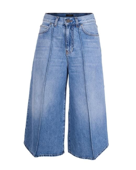 Pinko Blue Denim Bermuda Shorts