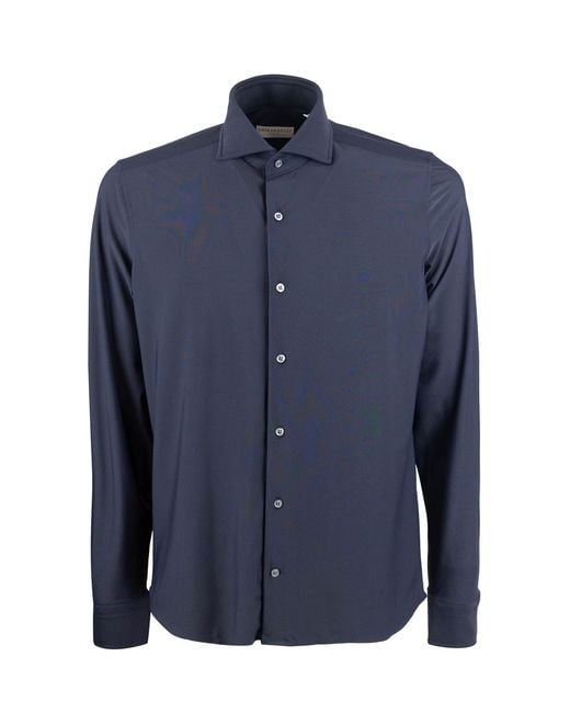 Ghirardelli Blue Classic Stretch Shirt for men
