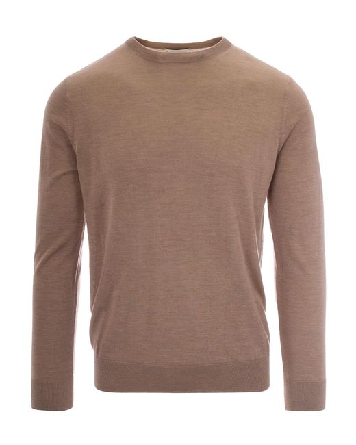 Ballantyne Brown Maglia R Neck Orzo for men