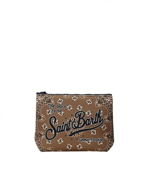 Mc2 Saint Barth White Pochette Aline Bandana Marrone