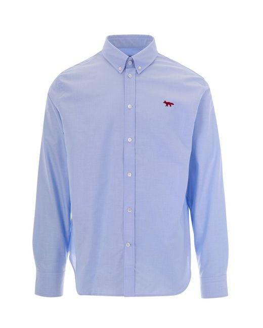 Maison Kitsuné Blue Casual Shirt for men
