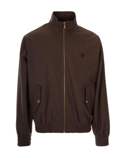 Drole de Monsieur Brown Giubbino Flannel Ricamato Light for men