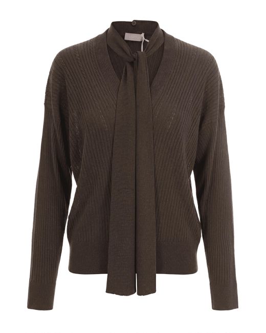 Liu Jo Brown Knit Jumper Lurex Dark