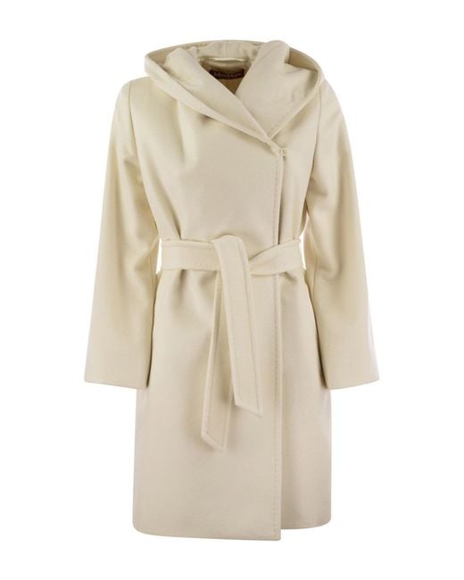 Max Mara Natural Cappotto Newmang Bianco