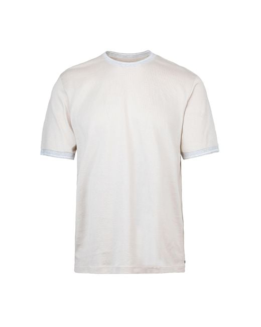 Eleventy White Sand Crew Neck T-Shirt for men