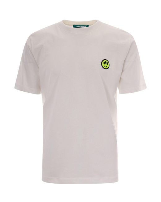 Barrow White T-Shirt Maxi Logo Coconut for men