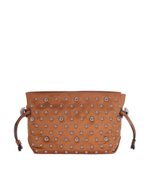Liu Jo Brown Borsa Riccy Piccola Con Borchie
