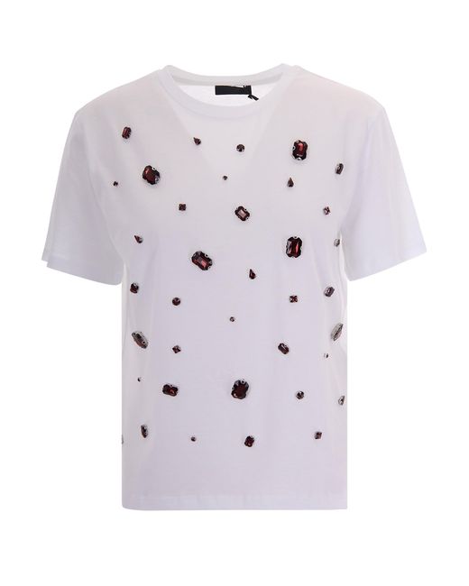 Liu Jo White T-Shirt Gemme Bianco Ottico