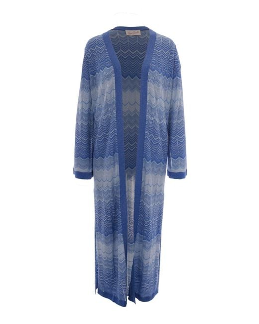 Mc2 Saint Barth Blue Cardigan Tonia