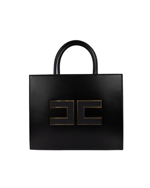 Borsa Tote Grande Nera di Elisabetta Franchi in Black