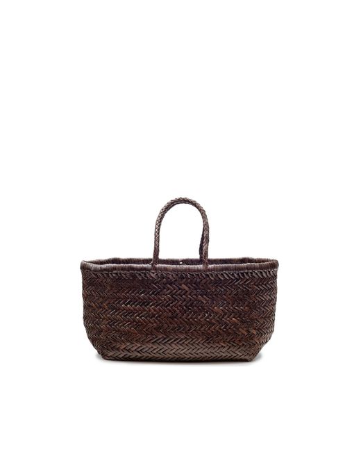 Dragon Diffusion Brown Borsa A Mano Triple Jump Small Dark