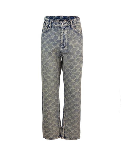 Daily Paper Gray Jeans Shield Laser Washed for men