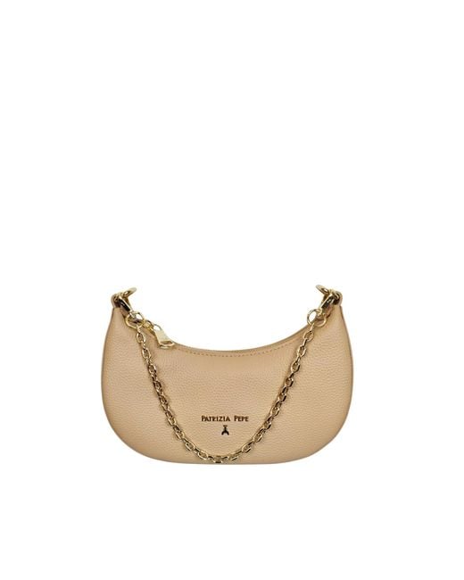 Patrizia Pepe White Shoulder Bag Mezzaluna