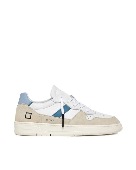 Date White Sneaker Court 2.0 Vintage Calf Sky for men