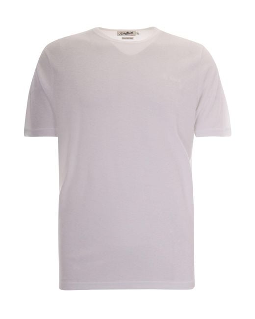 Mc2 Saint Barth Gray T-Shirt Gary Terry Bianca for men