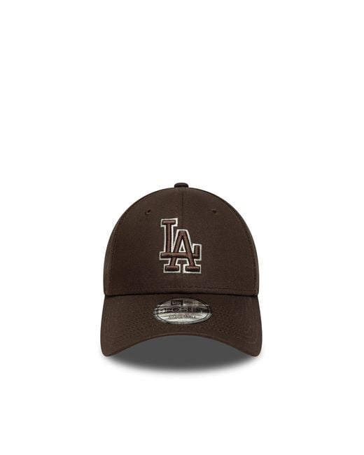 KTZ Brown Cappellino 9Forty La Dodgers Mlb Team Outline Marrone Scuro for men