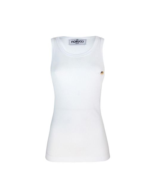 Canotta Angels Patch Bianca di Fiorucci in White