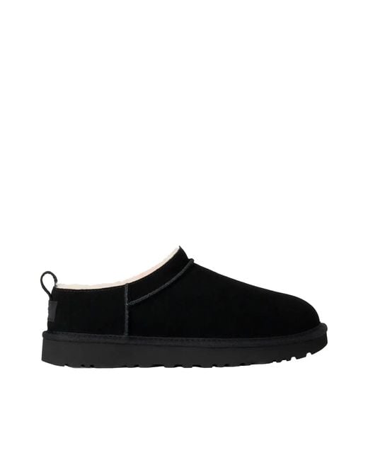 Ugg Black Minimalist Slip-On Shoe With Plush Sheepskin Lining for men