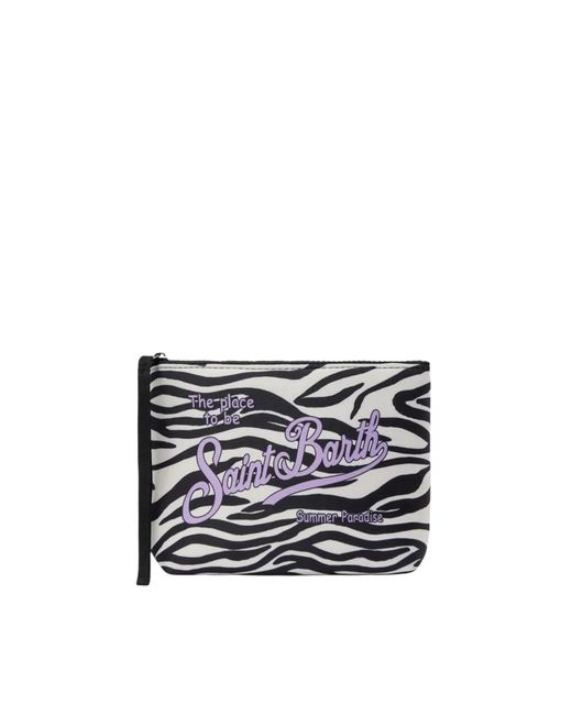Mc2 Saint Barth White Pochette Aline Zebra