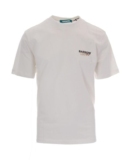 Barrow White T-Shirt Bear Coconut for men