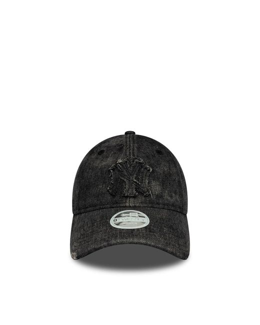 KTZ Black Cappellino 9Twenty New York Yankees Mlb Stone Denim for men